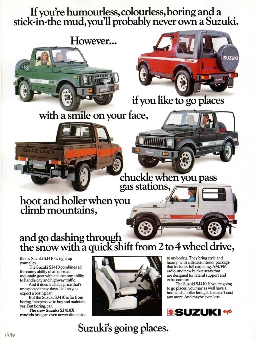 If you're humourless... Suzuki Werbung